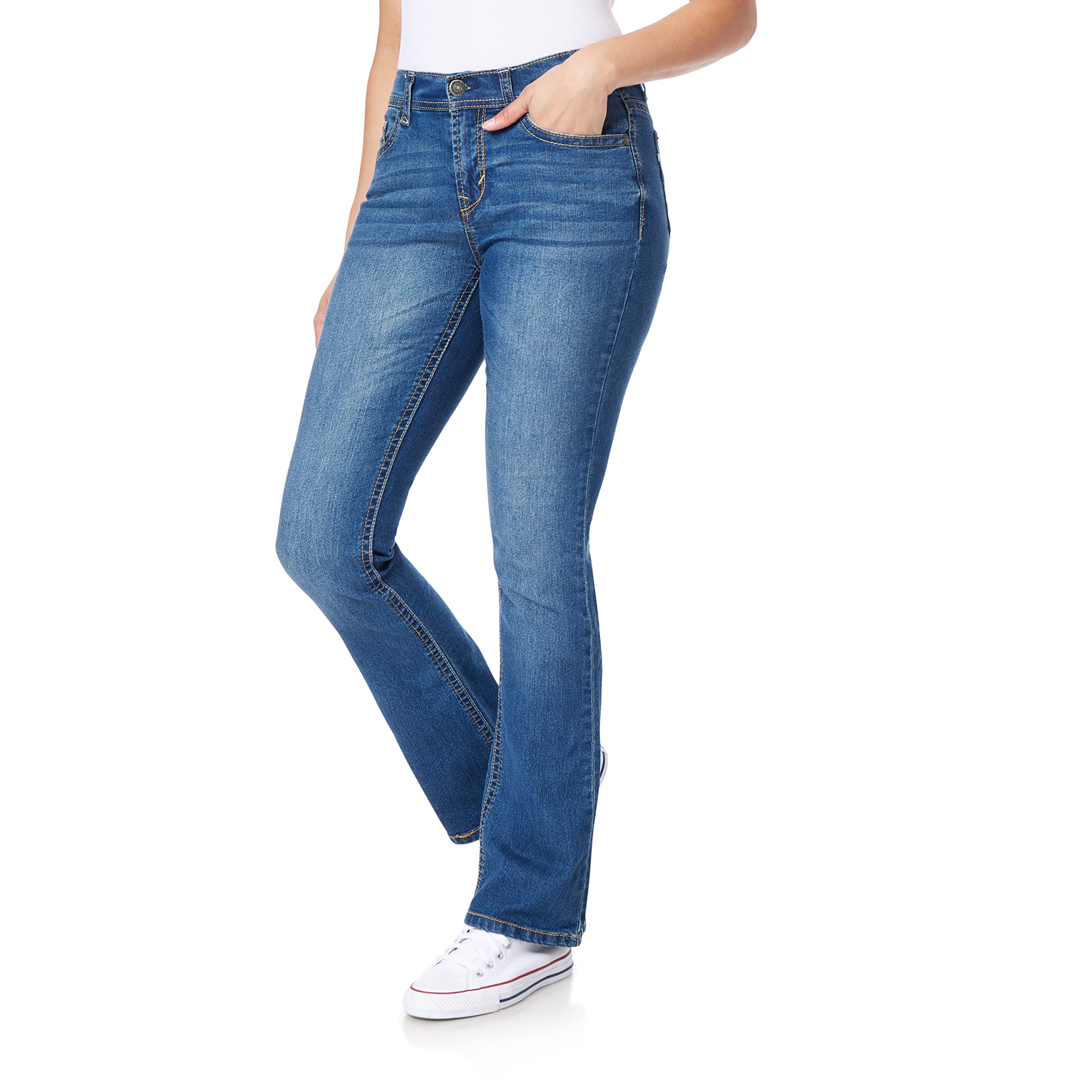 WallFlower Damen Juniors InstaStretch Legendary Classic Fit Bootcut Jeans (Standard und Plus), Trixie, 0 Short