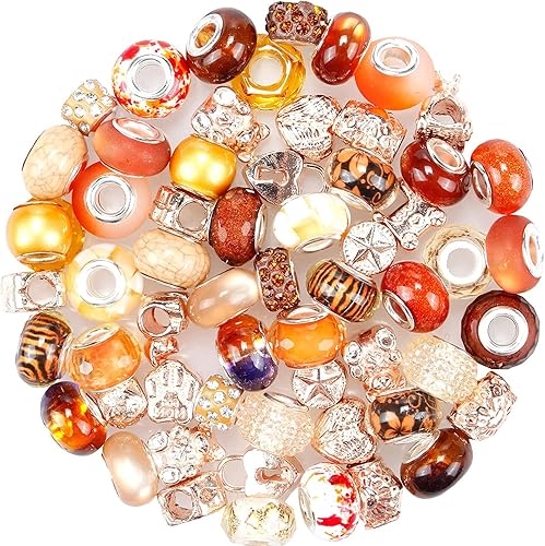 Miniatura 8 de AIPRIDY Cuentas espaciadoras europeas de arcilla polimérica de color mixto o de un solo color, cuentas de diamantes de imitación de cristal,