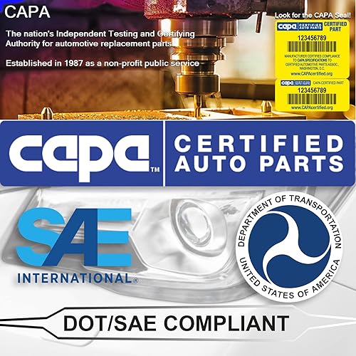 Miniatura 3 de Conjunto de faros delanteros compatible con Hyundai Tucson 2014-2015 CAPA certificados, bombillas incluidas, halógeno, lados izquierdo y derecho