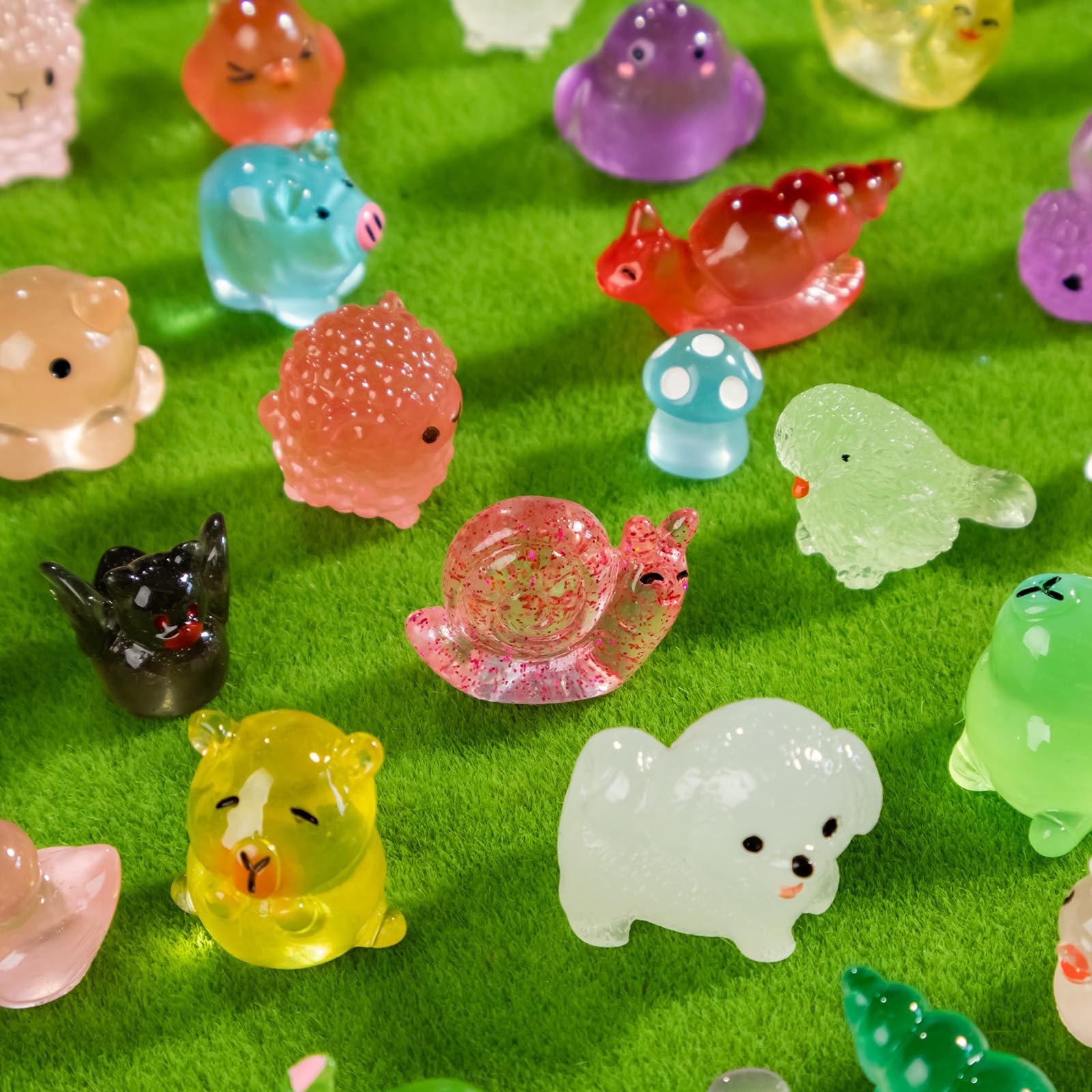 210 stili mini animali in resina 210 pezzi varietà piccoli animali figure in miniatura piccole figurine sfuse per micro giardino fatato accessori paesaggistici nascondere decorazione acquario