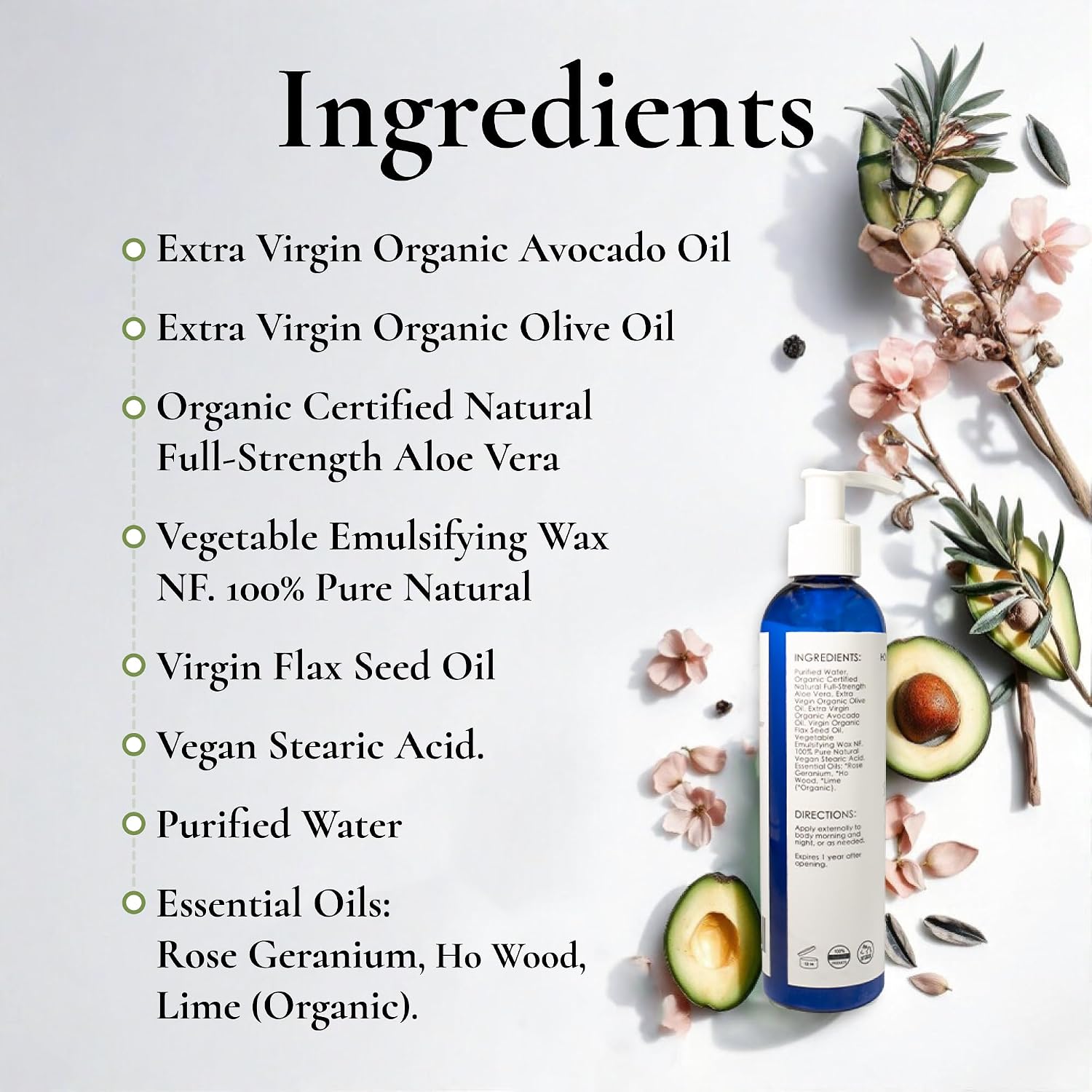 Honestly Essential Organic Hand & Body Lotion – Hydrating Moisturizer with Shea Butter – Non-Greasy Formula for Soft, Smooth Skin – Spring Tide Scent, 8 oz