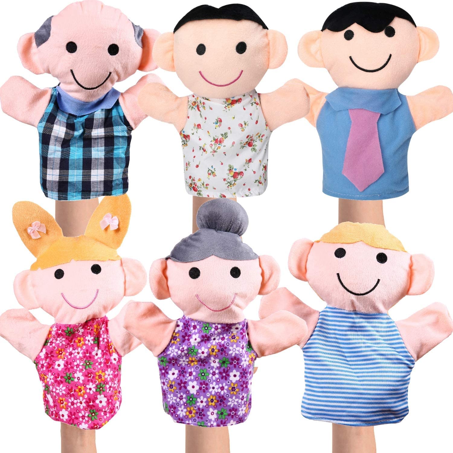 Sponsored Ad – SYOSI 6Pcs Family Hand Puppets, Soft Plush Hand Puppets for Teaching, Preschool, Role-Play, Image Cute Early Educational Toys for Schools Shows Playtime Storytelling Props 9Inch