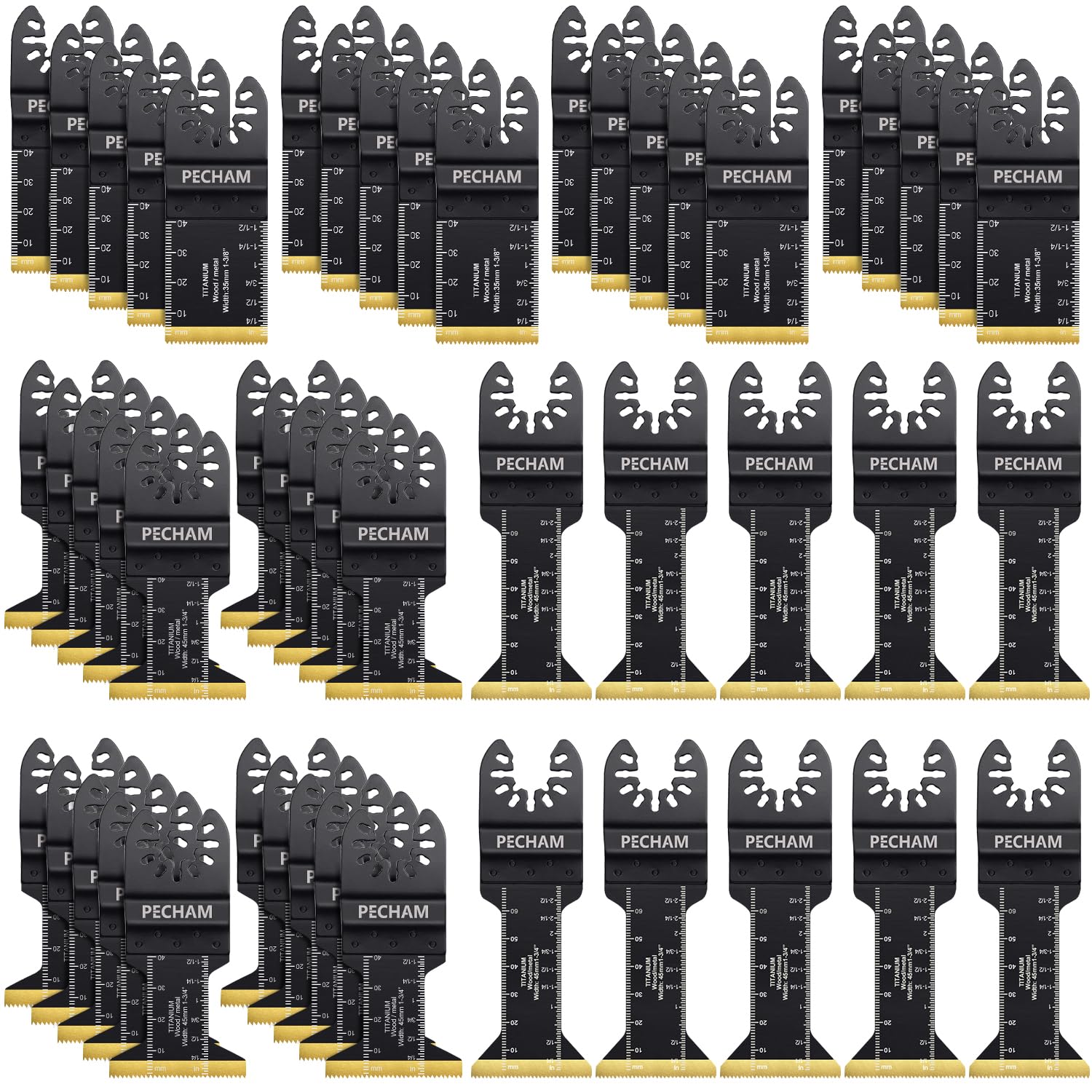 50 lame per sega oscillanti in titanio