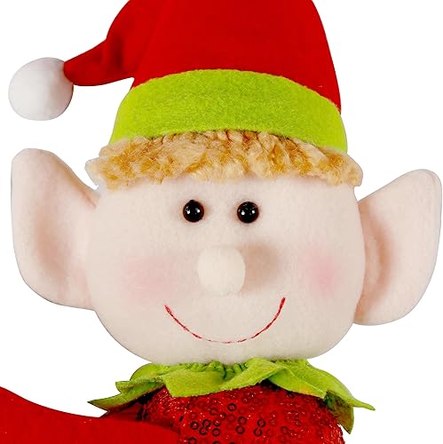 Miniatura 2 de Decoración navideña para árbol de elfo, decoración única y divertida de peluche de elfo para árbol de Navidad, botella de vino, adornos de cortina,