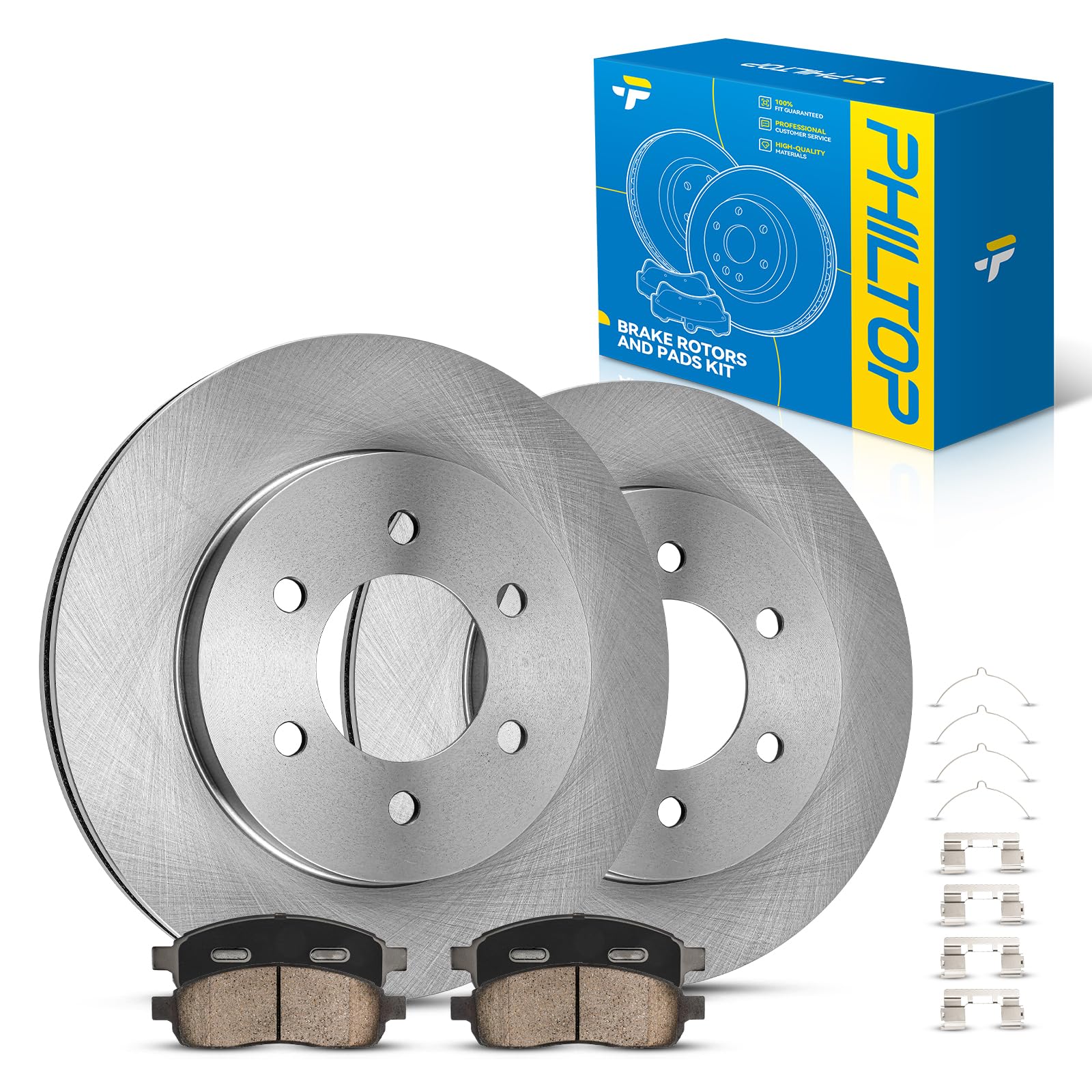 Photo 1 of *** JUST ROTORS ***PHILTOP Front Brake Pads and Rotors for Ford F-150 4.6L/5.4L 2004-2008, 4.2L 2005-2008, Lincoln Mark LT 5.4L 2006-2008, (12.99in, 330mm) Brakes and Rotors