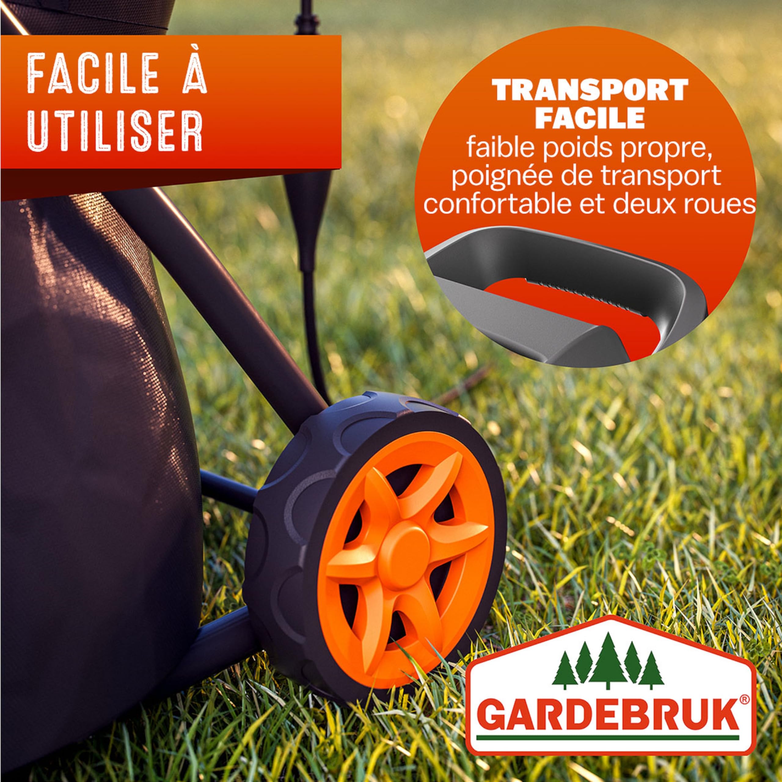 GARDEBRUK® Broyeur de végétaux électrique 2.400W broyeur de Branches Couteau Lame Max. 45mm bac 2X 50L broyeur de Jardin déchiqueteur Bois Compost Jardin
