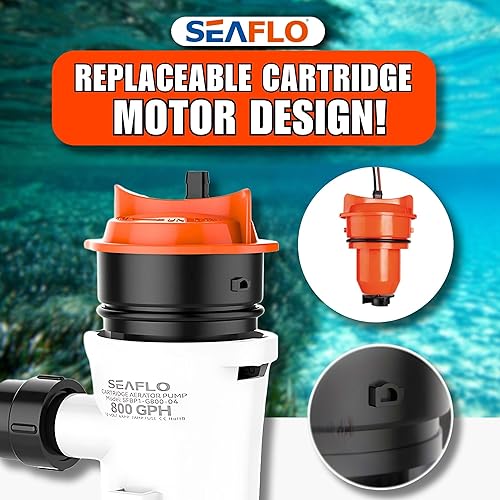 Miniatura 5 de Seaflo Bomba Livewell en ángulo de 12v 800 GPH