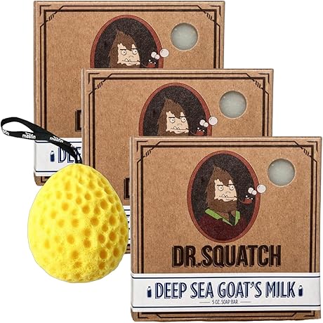 All Natural Bar Soap For Men Deep Sea Goat's Milk - [Pack Of 3]