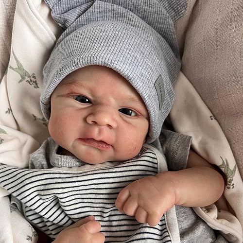 Miniatura 6 de Muñecas de bebé Reborn de 19 pulgadas, tela suave con peso, cuerpo de silicona, muñeca recién nacida, muñecas de bebé realistas que se ven reales,