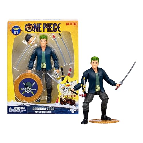 One Piece Zoro 6" (15.24cm) Action Figure with 5 Accessories.
