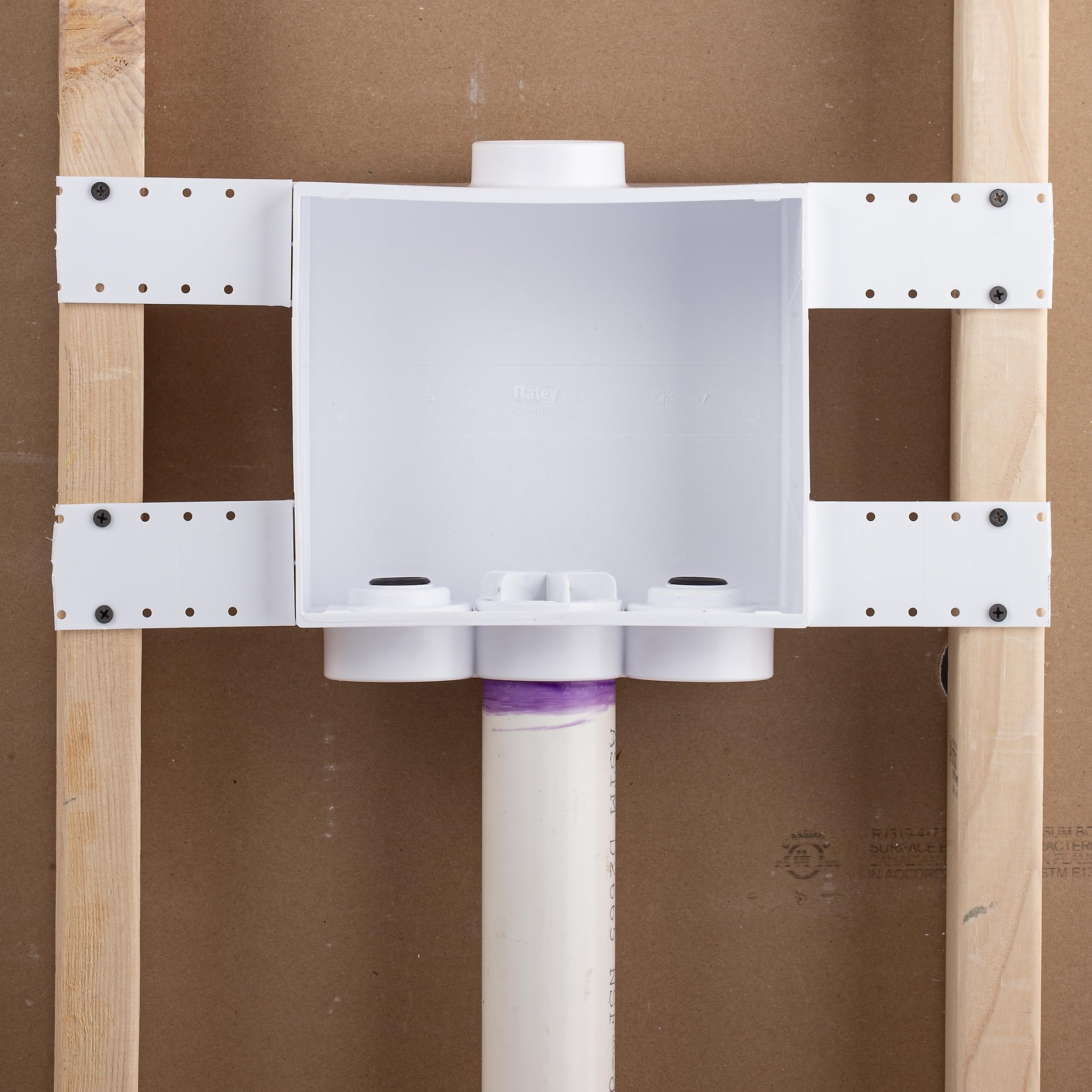 Oatey 38563 Quadtro Contractor Washing Machine Outlet Box F1960 Tail Piece, 1/4