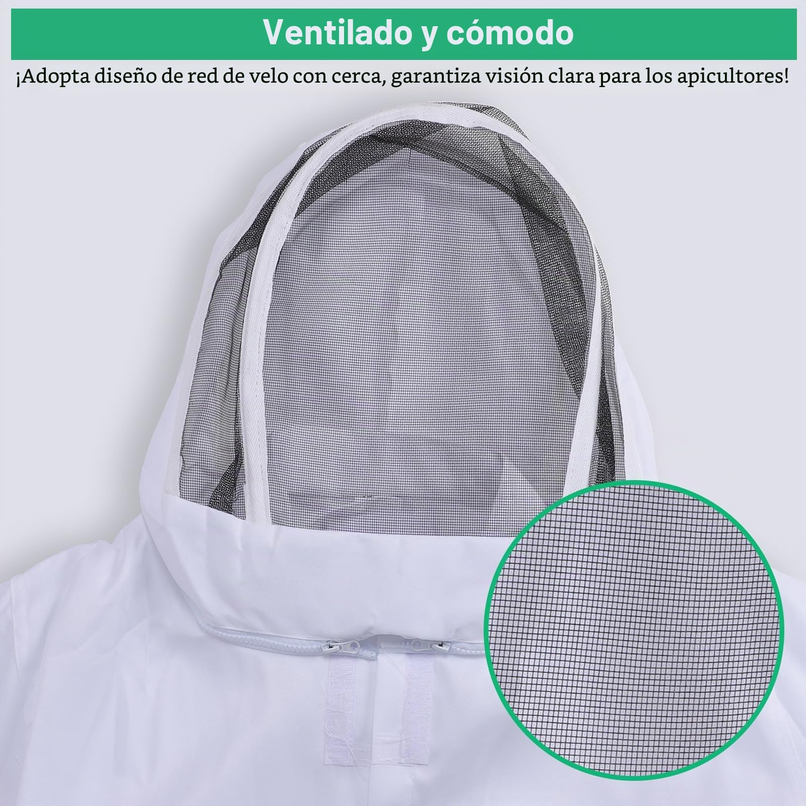 Gugxiom Traje de Apicultor para Mujeres y Hombres, Traje Profesional de Apicultor con Guantes y Capucha Ventilada, Traje Completo de Apicultor para Apicultores Profesionales y Principiantes (XXL)