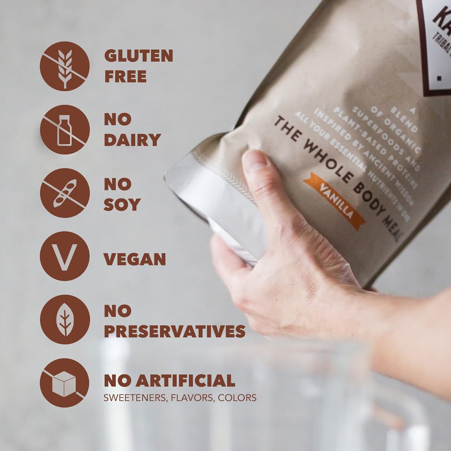 Ka'Chava Meal Replacement Shake - A Blend of Organic Superfoods and Plant-Based Protein - The Ultimate All-In-One Whole Body Meal. (Vanilla) 900g Bag = 15 meals (60g serving size) : Grocery & Gourmet Food