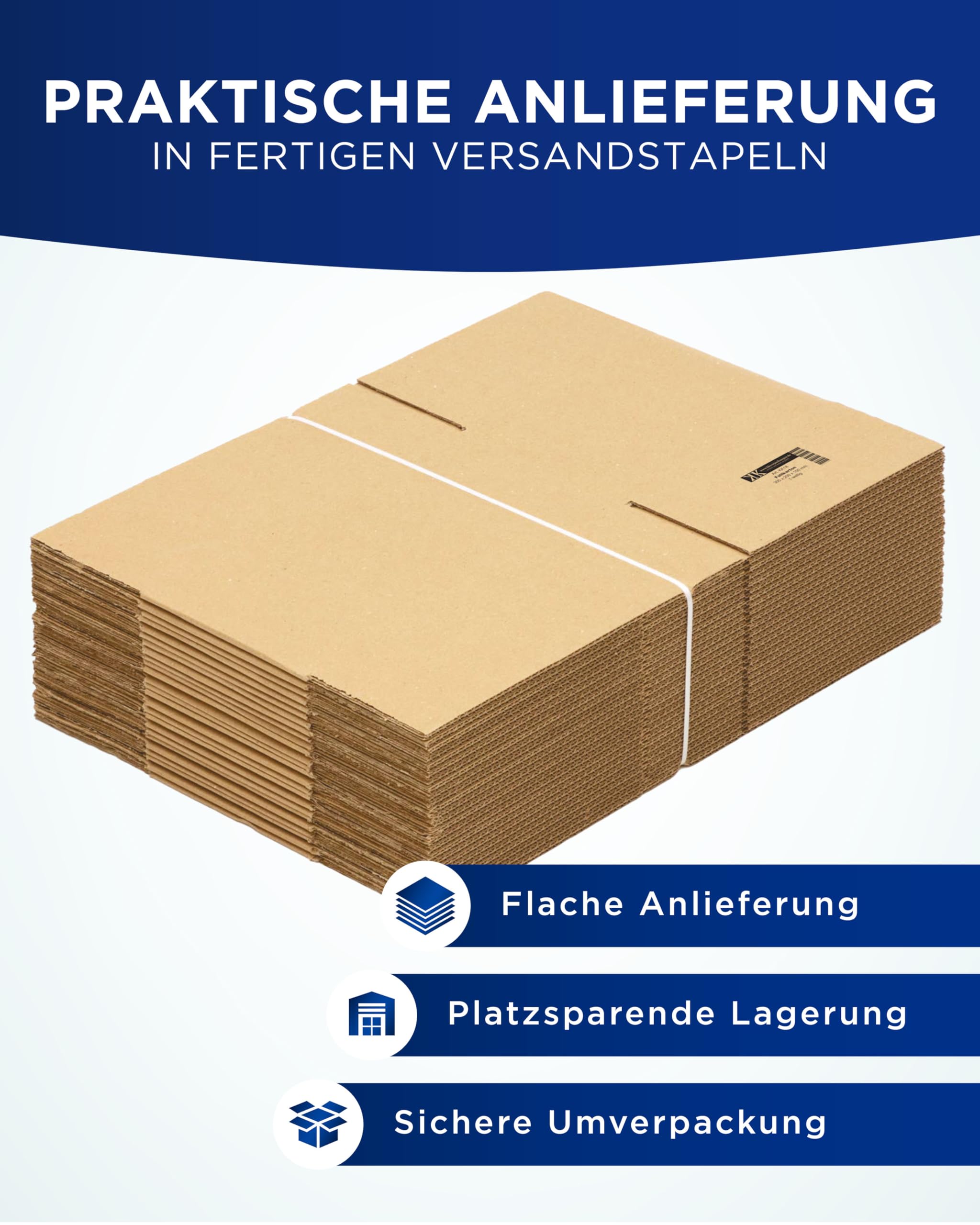 KK Verpackungen Versandkartons 300 x 200 x 150 mm Braun 1-wellig (Außenmaß 306 x 206 x 158 mm) | 200 Stück, Faltkartons Kartons für Versand als DHL Päckchen M DPD Hermes GLS Paketklasse S (KK18)