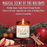 Vista 17 de Mulled Cider Candle, Fall Candles I Apple Cider Candle w/Cinnamon & Nutmeg - Infused w/Essential Oils I Mulled Cider Fall Scented Candles (Soy) for
