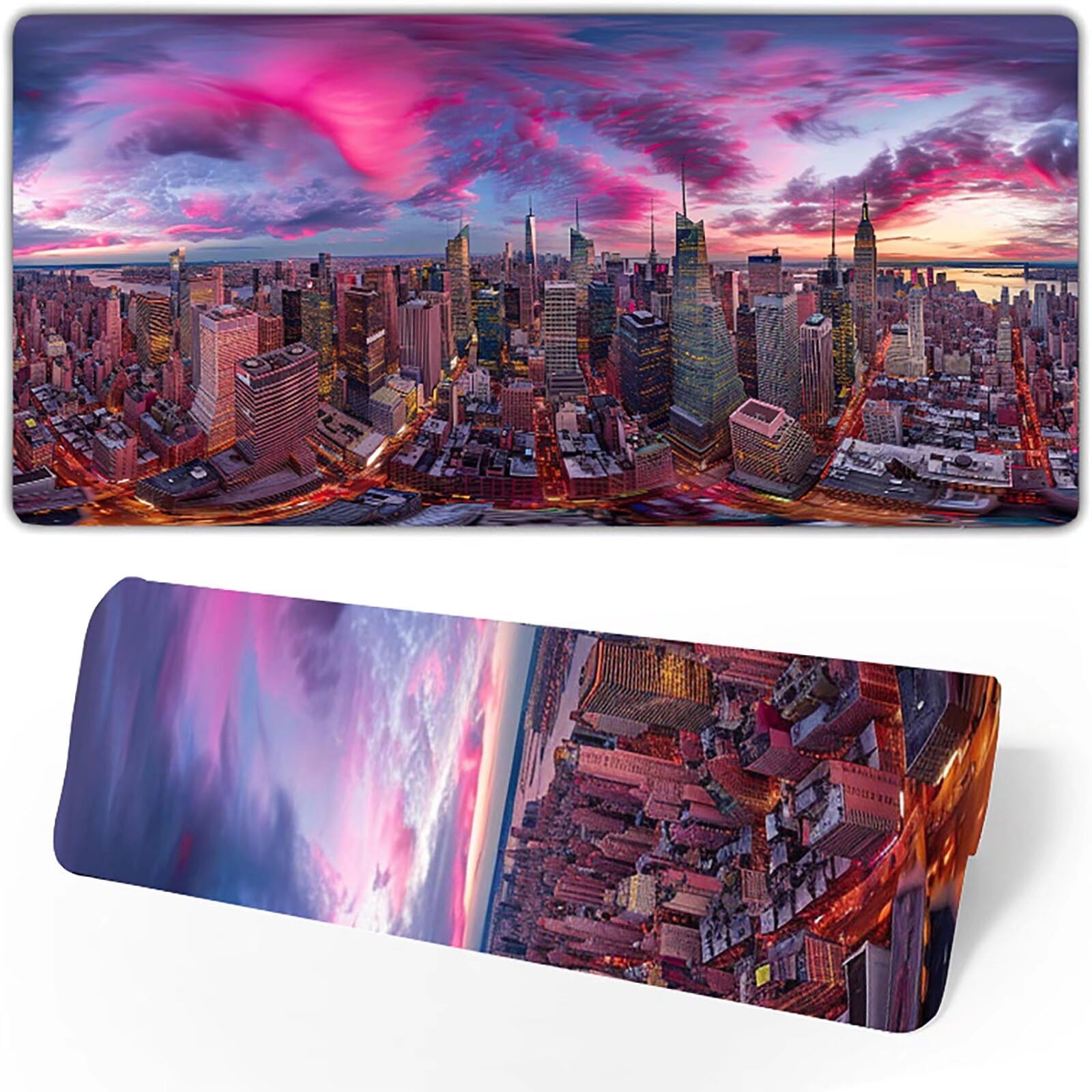 Szara podkładka pod mysz anioł XXL 1400 x 600 x 3 mm podkładka pod mysz do gier akcesoria biurowe, zmywalna, antypoślizgowa guma, wysoka precyzja i prędkość, pod biurko ręczne dla gracza 4-0-C