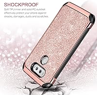 Vista 3 de Estuche para LG V20, BENTOBEN genial estuche 2 en 1 delgado de policarbonato rígido híbrido laminado con fibra de carbono cromado anti rasguños