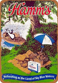 1960s Hamm's Beer 8x12 Vintage Retro Tin Metal Sign Wall Decor by PaBoe