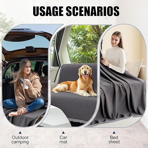 Miniatura 7 de Fundas impermeables para sofá modular en forma de L, 2 piezas, lavable, en forma de L, protector de muebles acolchado de jacquard para perros,