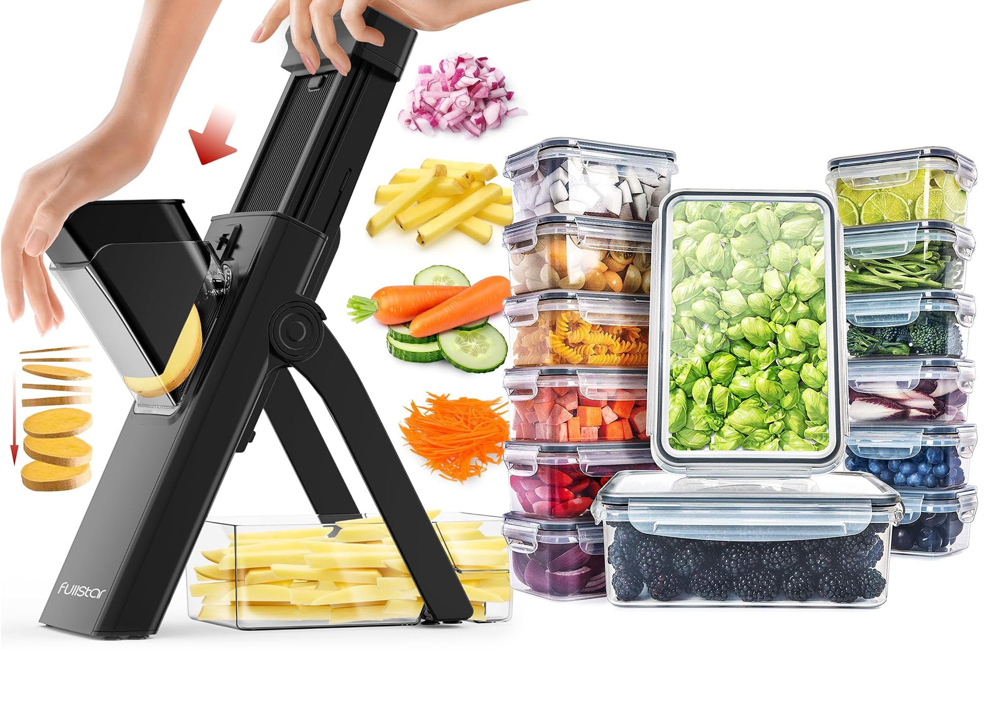 fullstar Mandoline + 28 Pack - Food Container