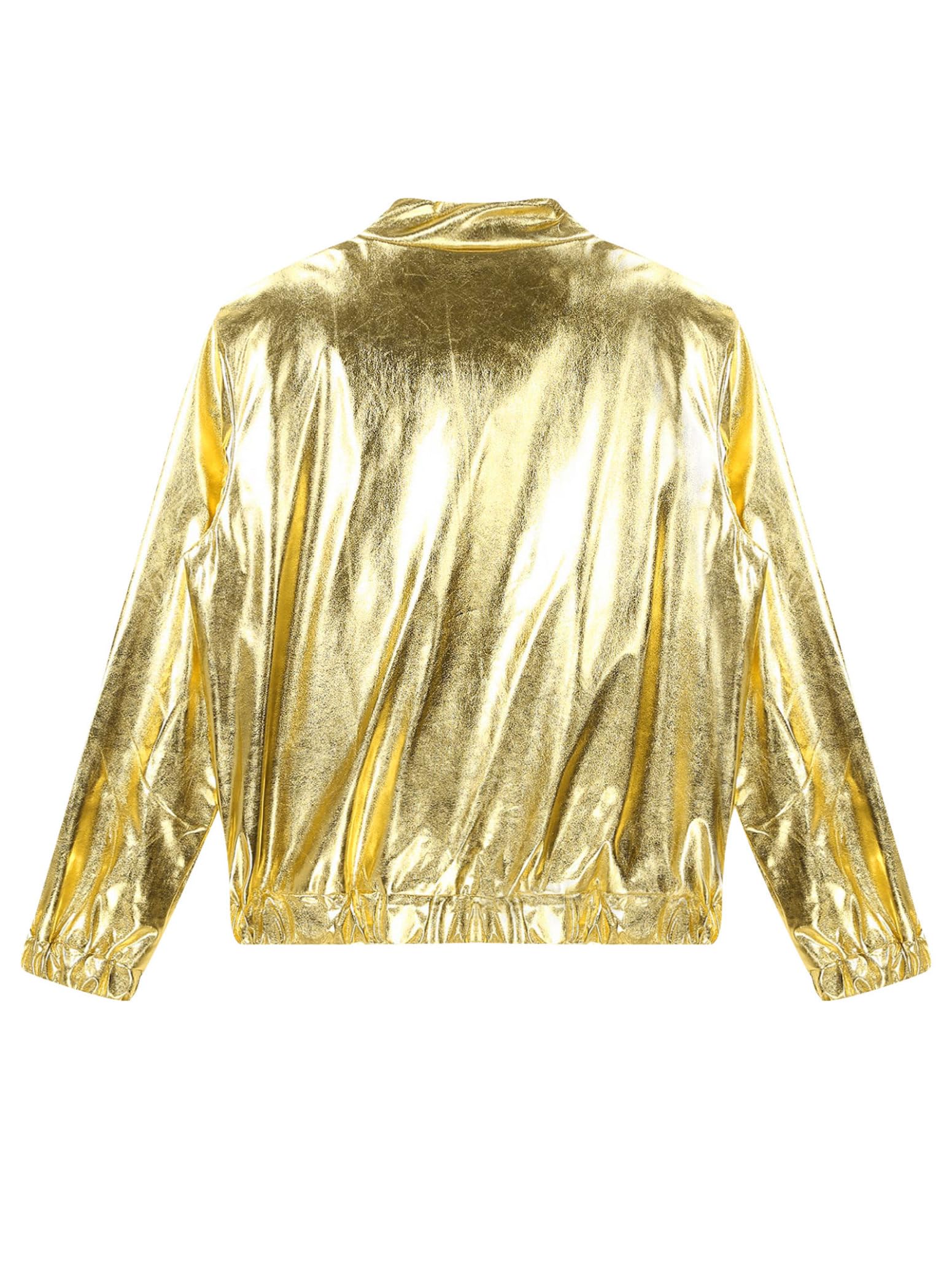 inlzdz Camisa de Manga Larga con Lentejuelas Brillante para Hombre Ropa Superior para Danza Latino Concierto Partido Navidad Cosplay Halloween