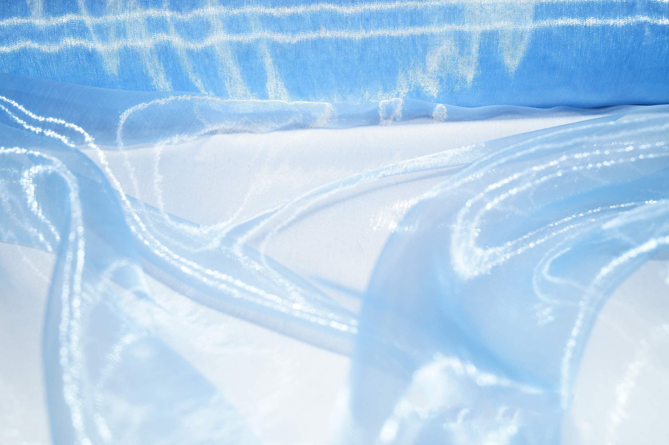 Premium Crystal Organza Voile Fancy Dress Costume Decorations Fabric 150cm Wide/Sold by The Metre (Cornflower)
