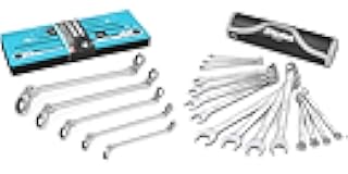 Extra Long Flex-Head Ratcheting Wrench Set, Combination Wrench Set, SAE, CR-V Steel