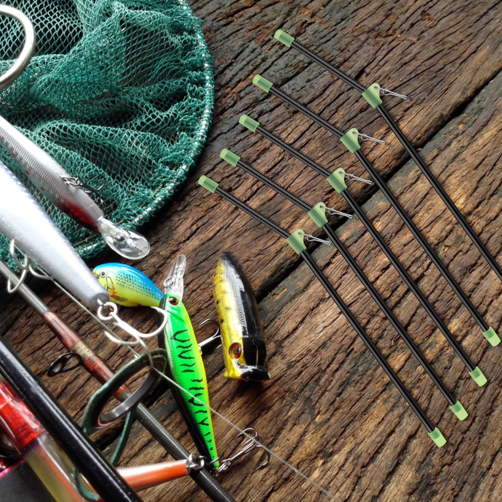 KEQAR Anti Tangle Boom Set 15-teilig - PVC Angelröhrchen Gegen Schnurverwicklungen