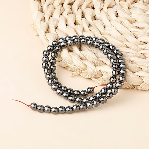 Miniatura 2 de OAIITE Cuentas redondas sueltas de ojo de tigre natural de 0.315 pulgadas (0.315 in) con poder curativo para hacer joyas, pulseras y collares