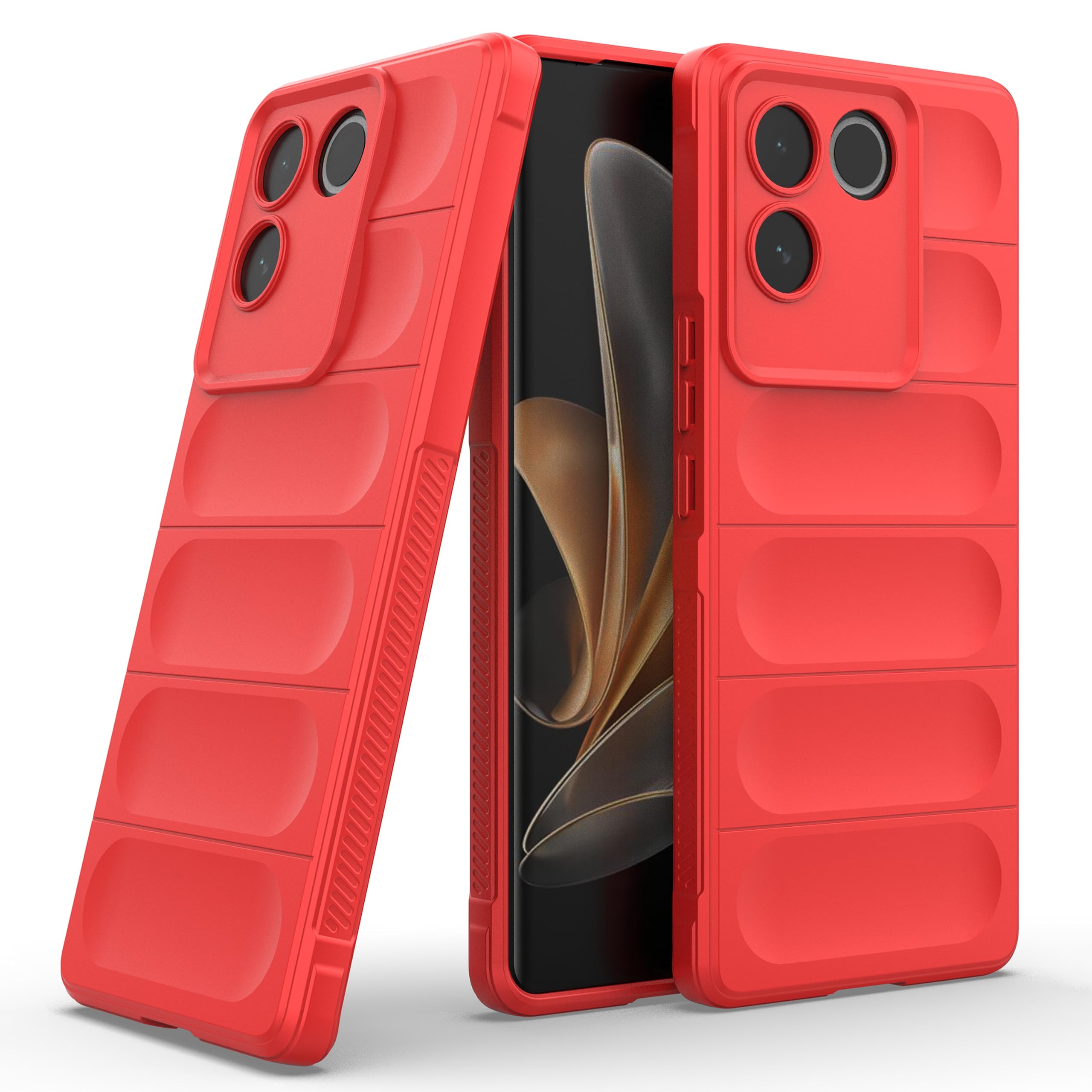 ZAP CASE Back Case Cover for Iqoo Z7 Pro 5G|Compatible for Iqoo Z7 Pro 5G Back Case Cover|Liquid Silicon Magic Case for Iqoo Z7 Pro 5G with Camera Protection|Red