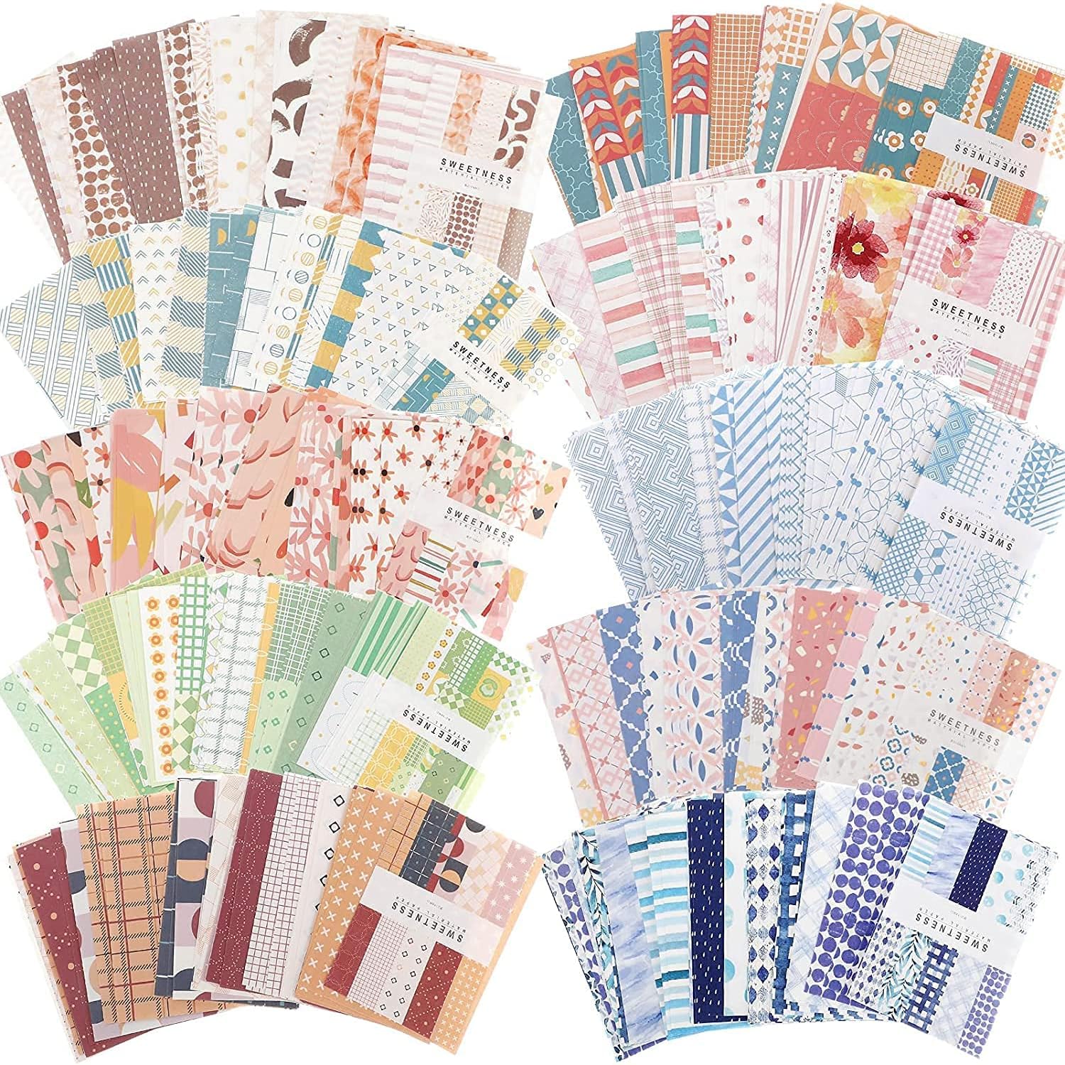 – Vintage Scrapbooking Paper Journaling Stickers Kit, 500 Sheets Aesthetic Decorative Stationery Paper Daily Planner for Journal DIY Crafts Gifts Writing Album Drawing Travel Journal