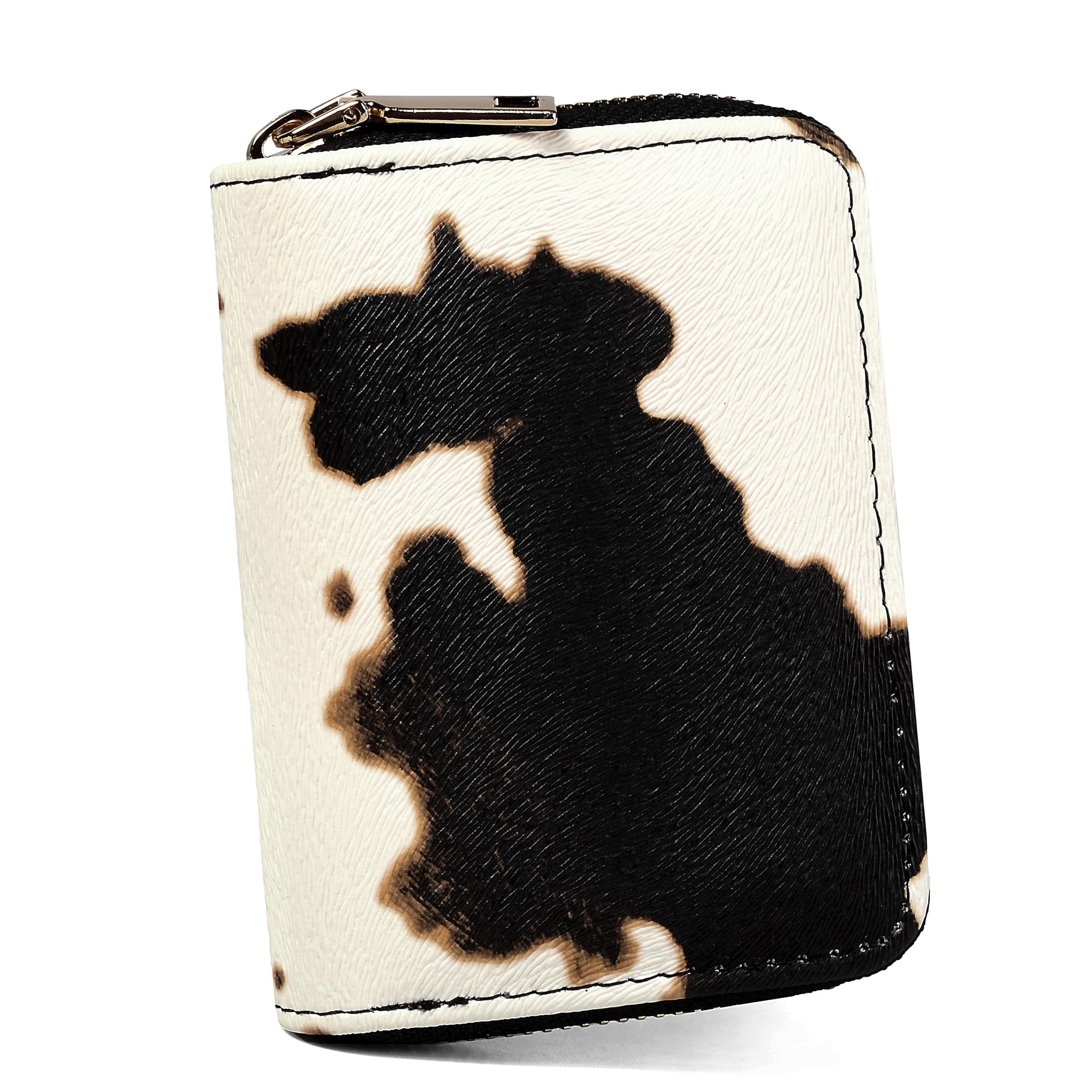 Amazon.com: Nabegum Cow Print Credit Accordion Card Wallet,Zipper 