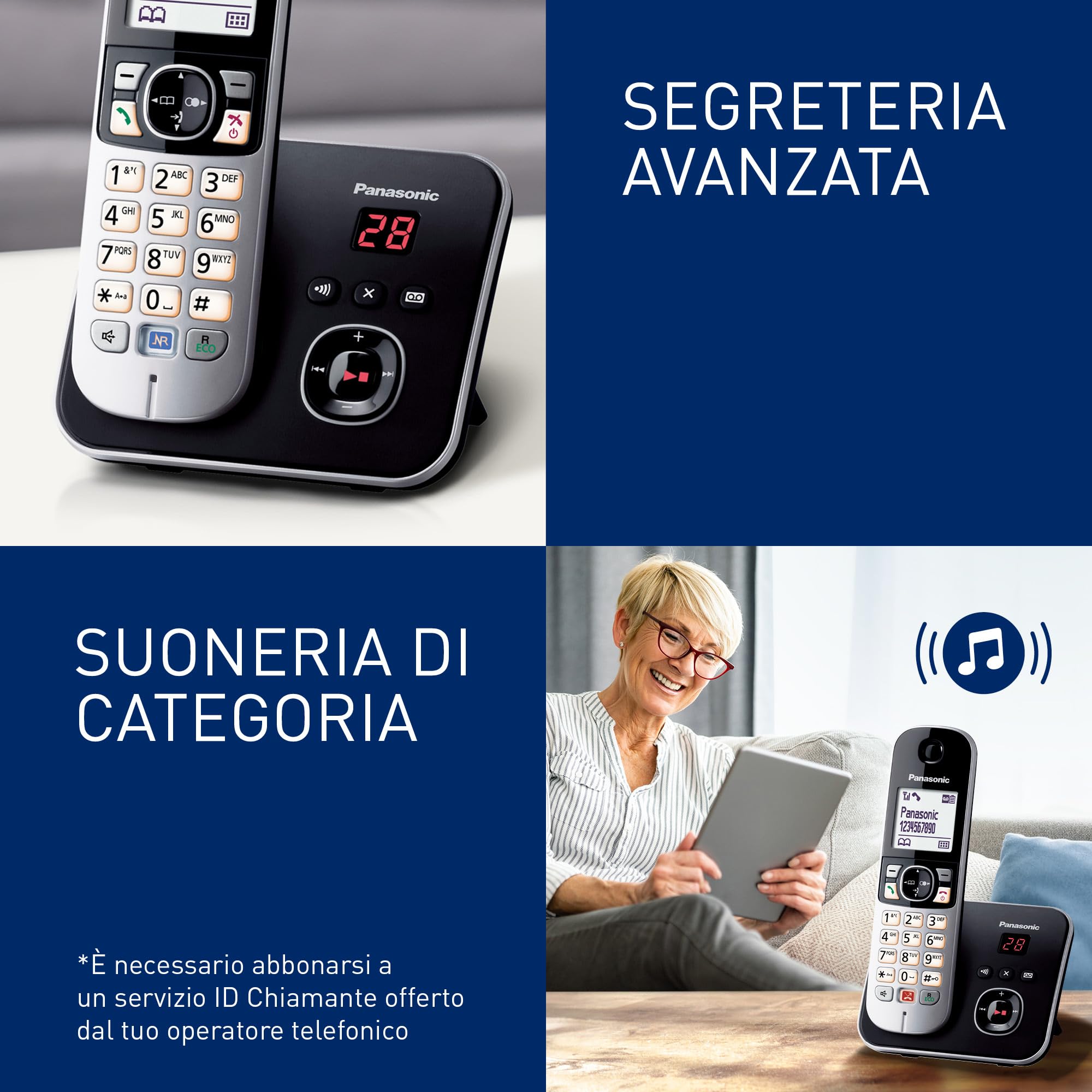PANASONIC KX-TGH720 CORDLESS +SEGRETERIA