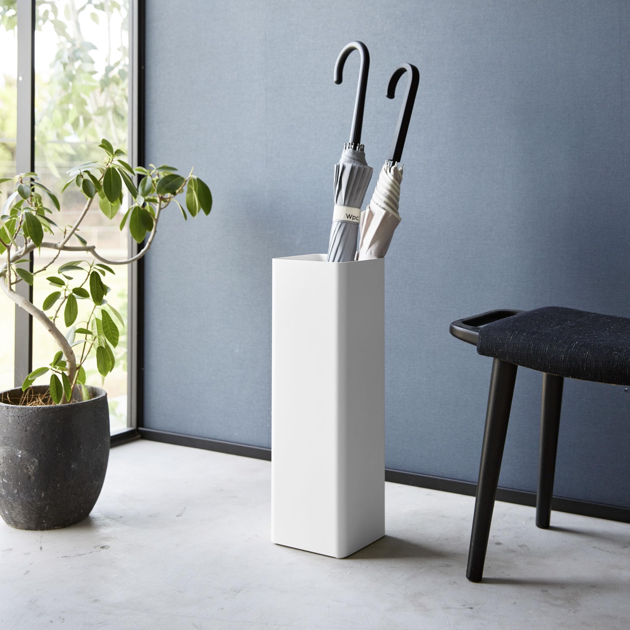 YAMAZAKI 1578 SMART Tall Umbrella Stand, white, Steel, 15 x 15 x 48 cm