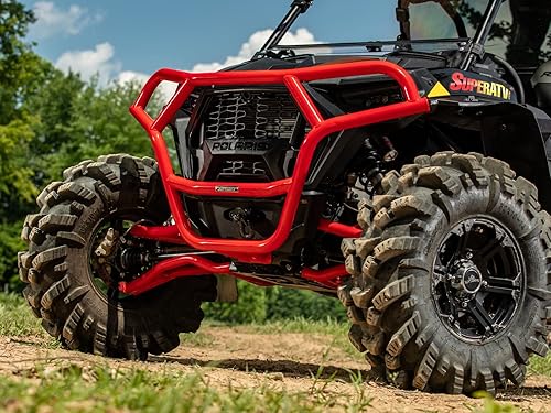 Miniatura 7 de SuperATV Parachoques delantero para Polaris RZR XP 1000 2019-2023  Rojo  Revestimiento en polvo resistente a los rayos UV  Protege toda la parte