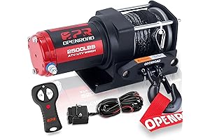 2500 lb. OPENROAD Winch with Wireless Remote for Improved Usability