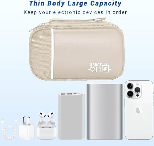 Miniatura 5 de Organizador de artículos electrónicos, bolsa organizadora de cables de viaje, bolsas organizadoras de cables portátiles, estuche de almacenamiento