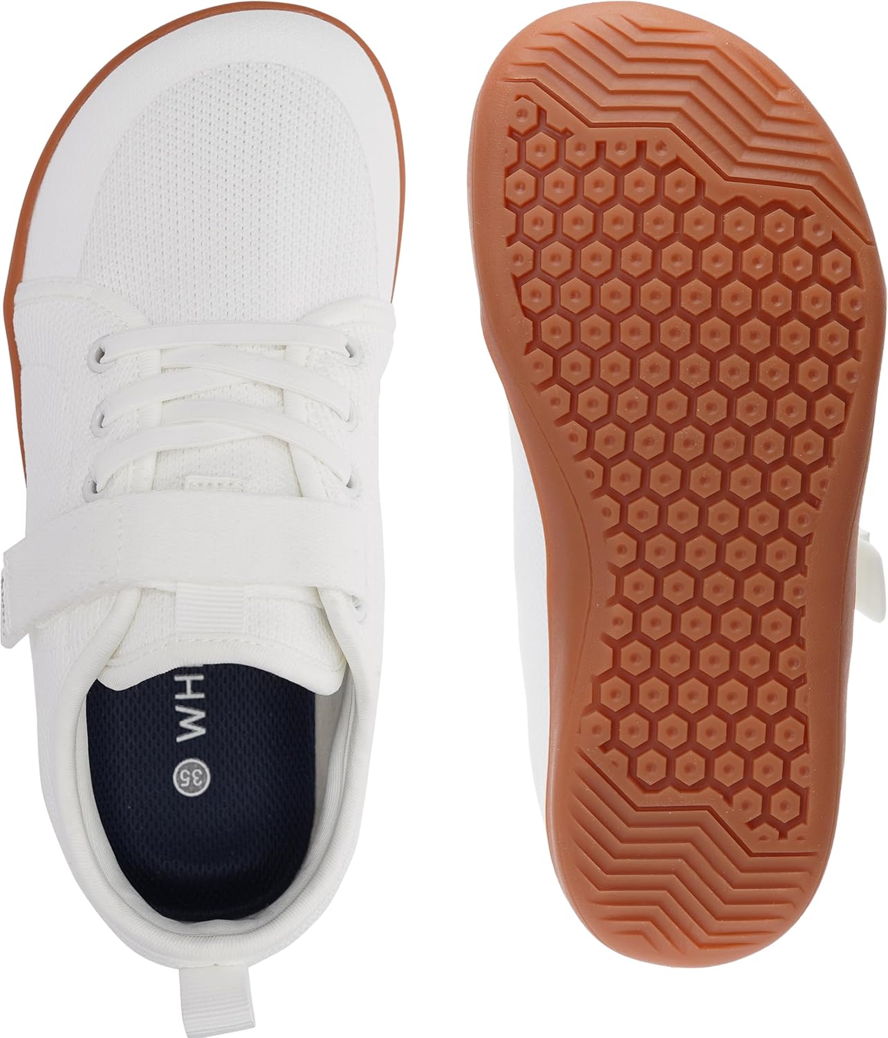 WHITIN Little/Big Kid Barefoot Shoes | Boys/Girls Lace-up Minimalist Sneakers | Wide Toe Box | Natural Flexible Fit - Image 5