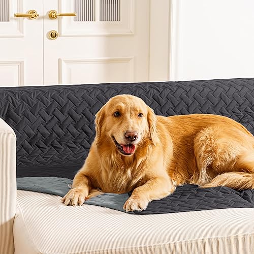 Miniatura 18 de gogobunny Manta impermeable 100 % de doble cara para perro, funda de cama suave para mascotas, reversible, protege muebles, sofá, auto para Beige