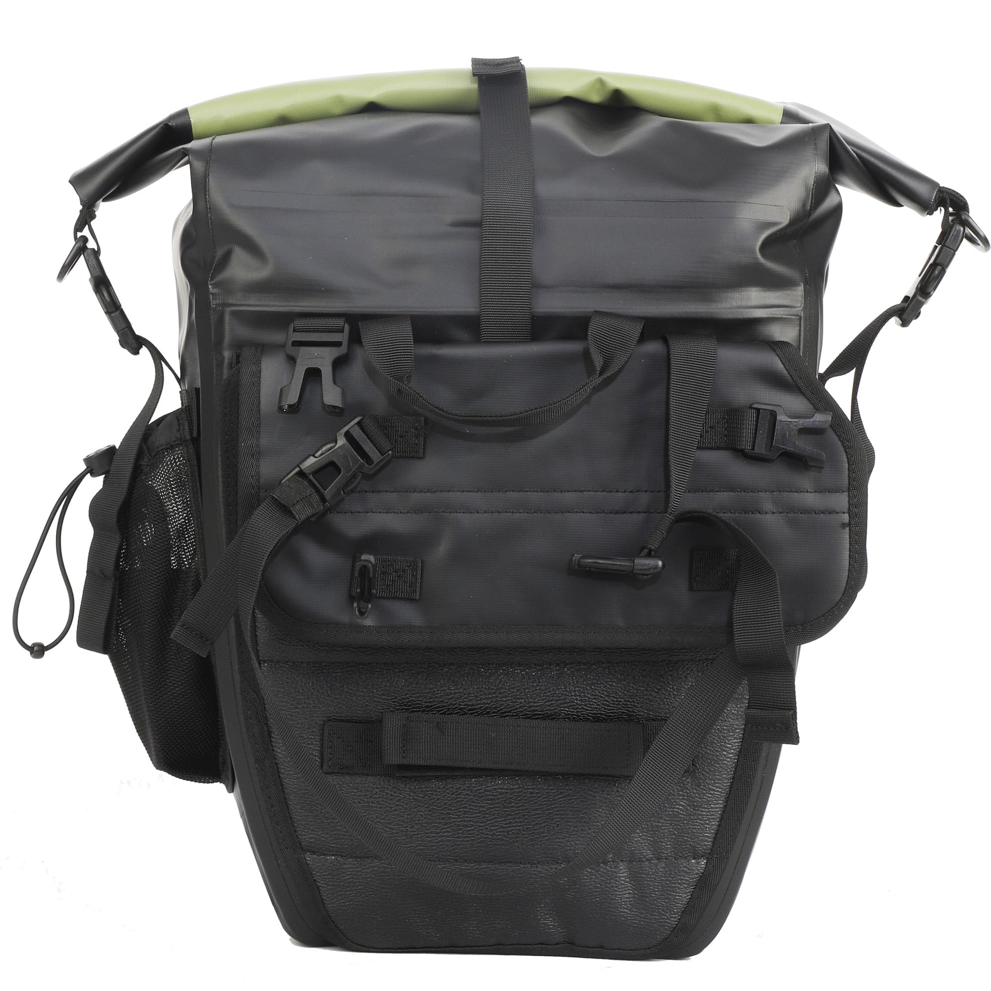 wasserdichte Fahrradtaschen - 50L Satteltaschen für Fahrrad-Gepäckträger - Fahrradtasche für Einkäufe, Laptop(grün, 1 Paar)