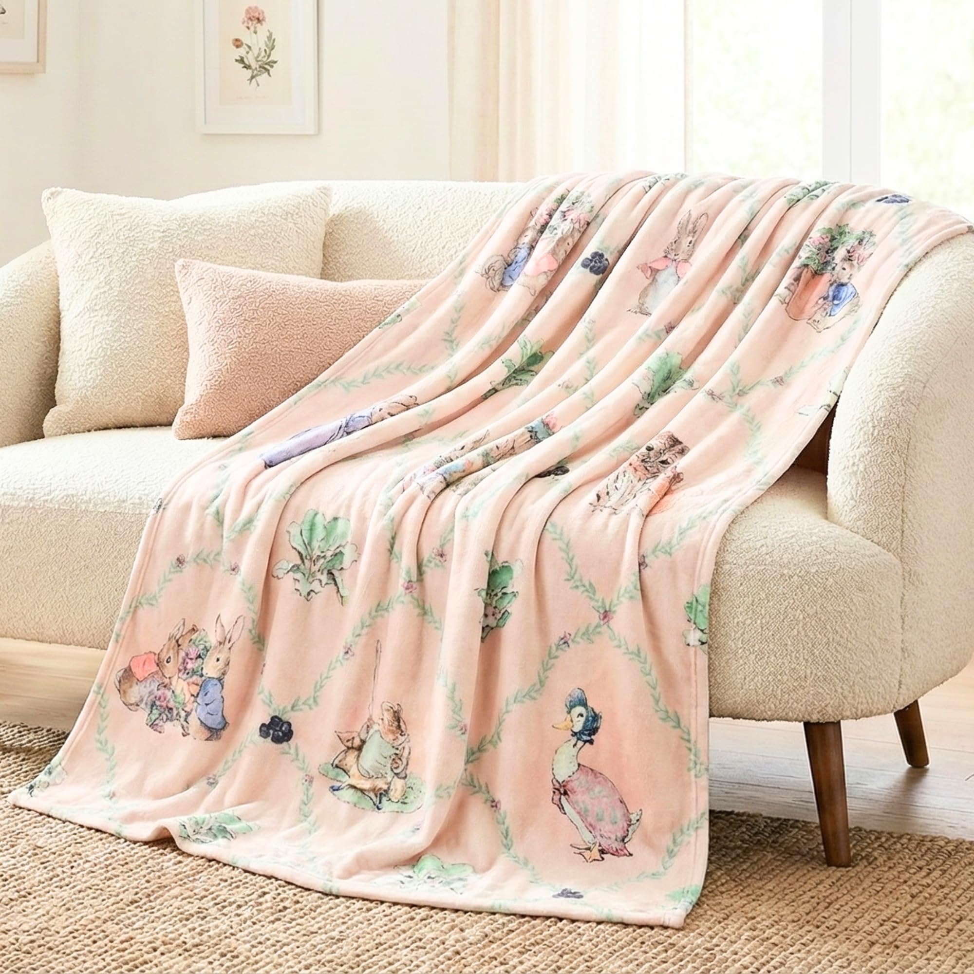 Peter Rabbit & Friends Book Kids Bedding Super Soft Cozy Throw, 46 in x 60 in, (Officially Licensed Product) by Franco — image 1