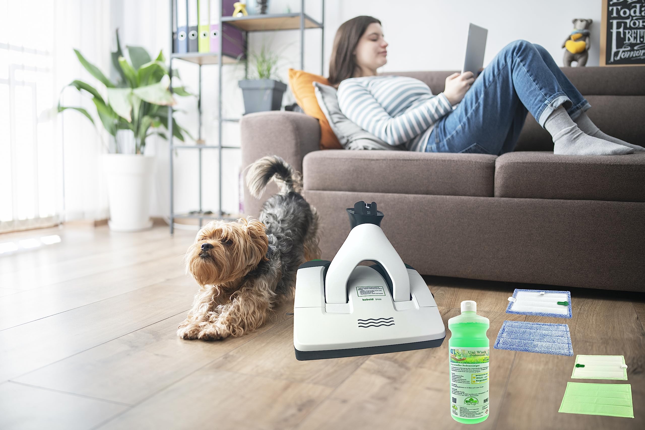 JaTop Saugwischer SP 600 (Generalüberholt) inkl. Reinigungstücher Set und Universal Reiniger passend für Vorwerk SP600