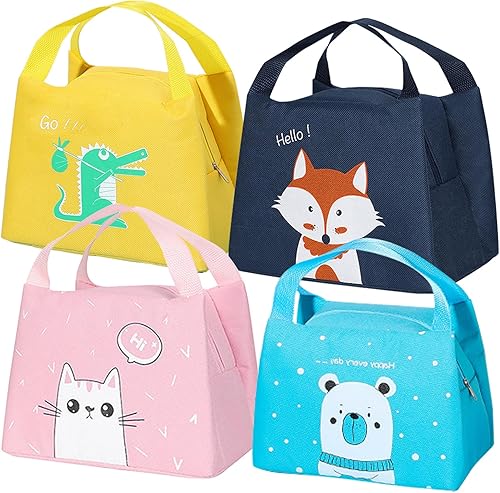 Miniatura 12 de 8 bolsas de almuerzo aisladas, lindas bolsas para el almuerzo, pequeñas bolsas enfriadoras, bolsa de almuerzo reutilizable, bolsa de almuerzo Serie