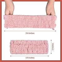 Vista 3 de Chuangdi Diadema de spa de 3 piezas para mujer, diadema de maquillaje facial, diadema de tela de toalla suave para lavar, máscara facial, regalos