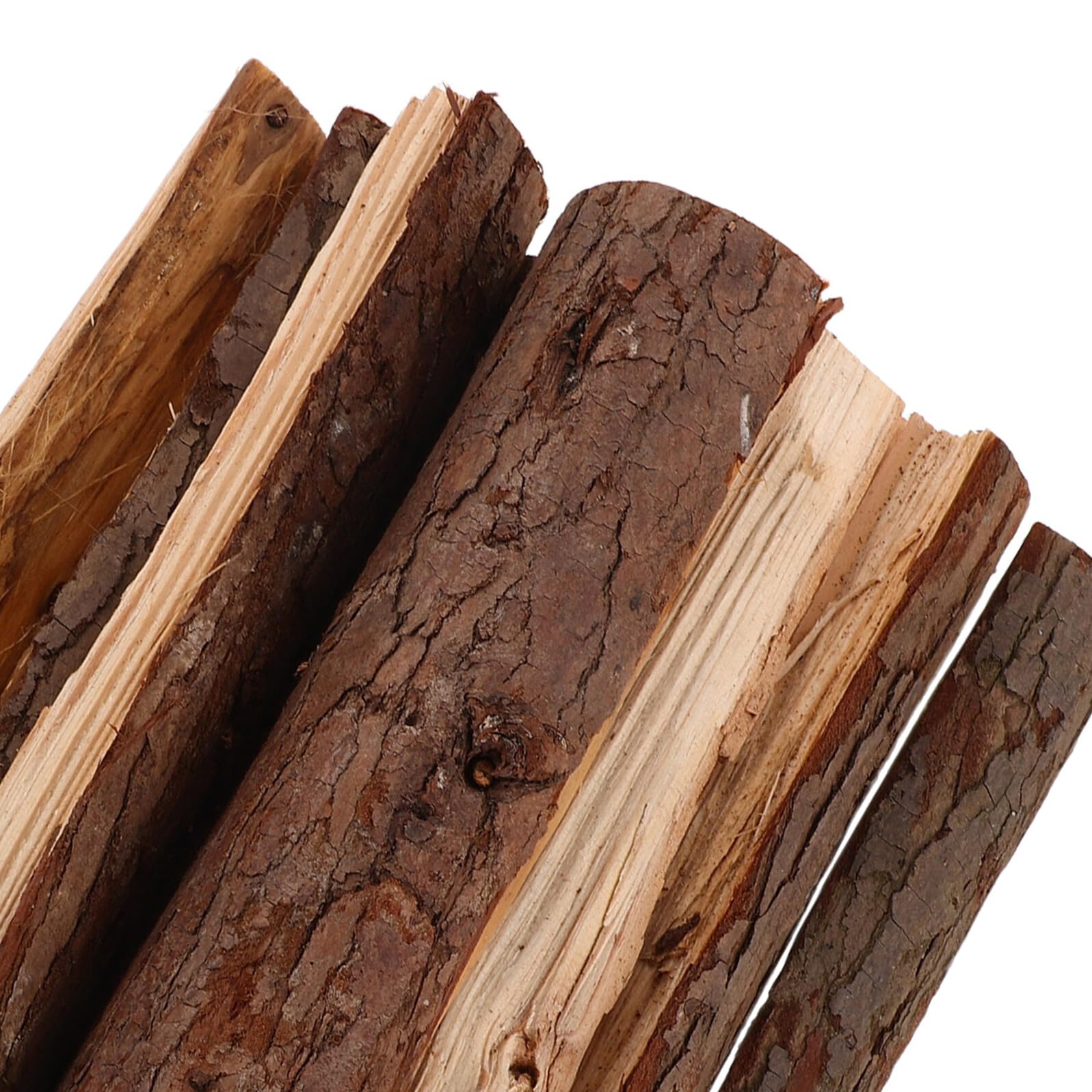 10 Pezzi Tronchi di Legno Decorativi Rustici Marroni, Legna da Ardere da Giardino Realistica per Decorazioni Natalizie e Atmosfera Accogliente