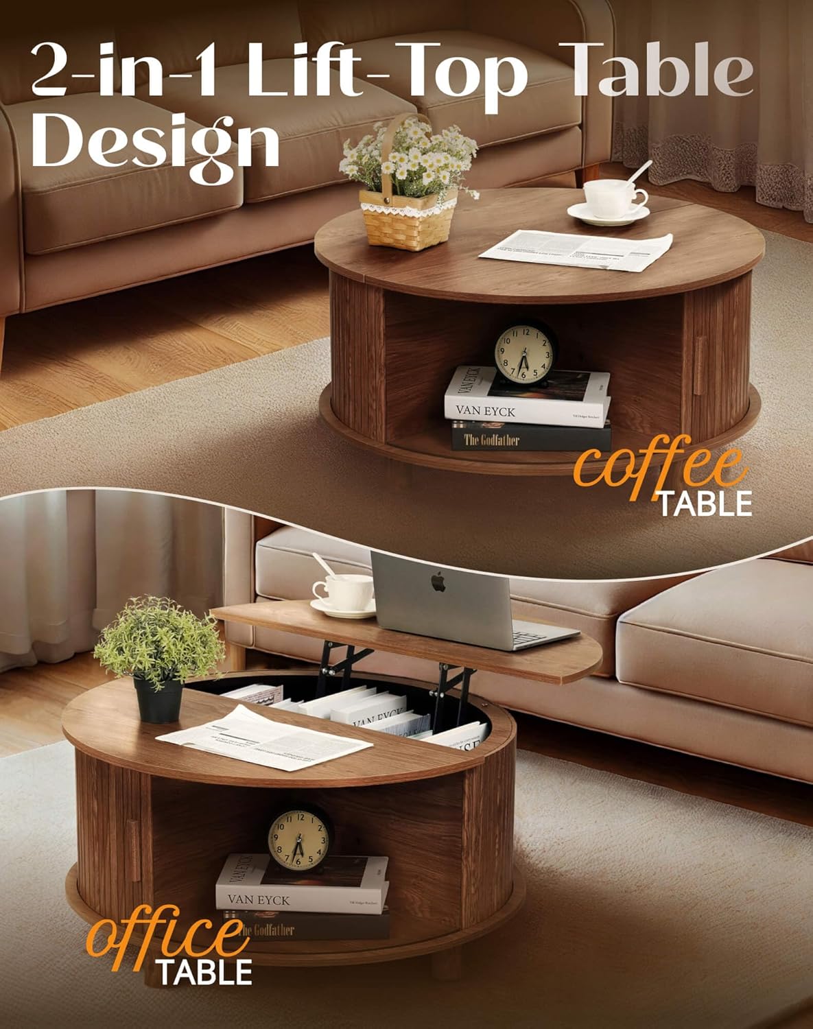 Comparison of coffee table and office table modes