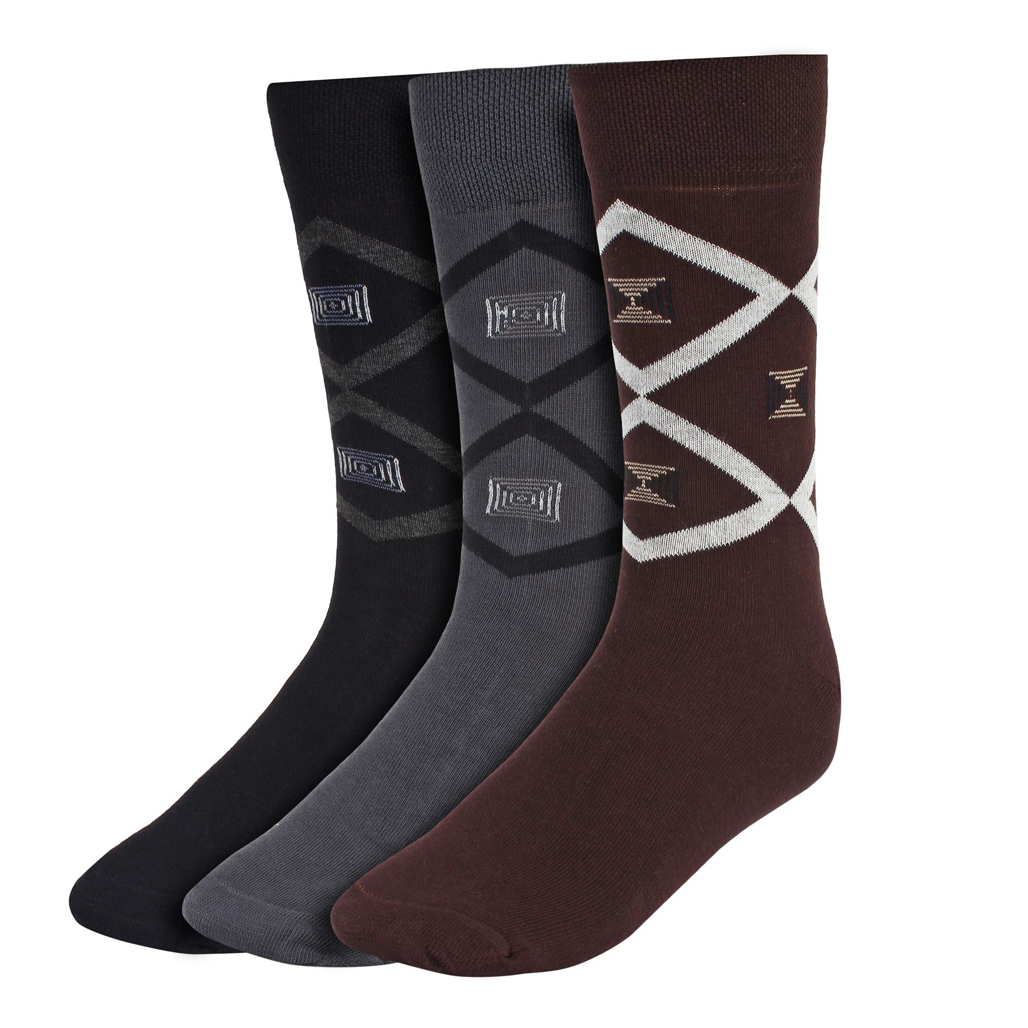 CREATURE Calcetines de algodón estampados para hombre (3 juegos) (12.2_multicolor_mediano), mix-2, talla única, Mix-2, One Size