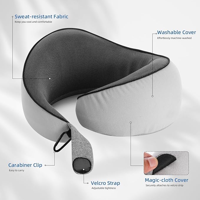 Almohada de Viaje Espuma Viscoelástica Plegable miniatura 4