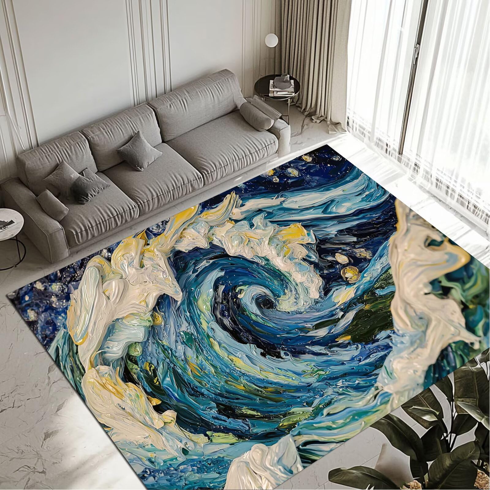Tapis antidérapant Stars 80x150cm résistant à l'eau pour entrée et cuisine
