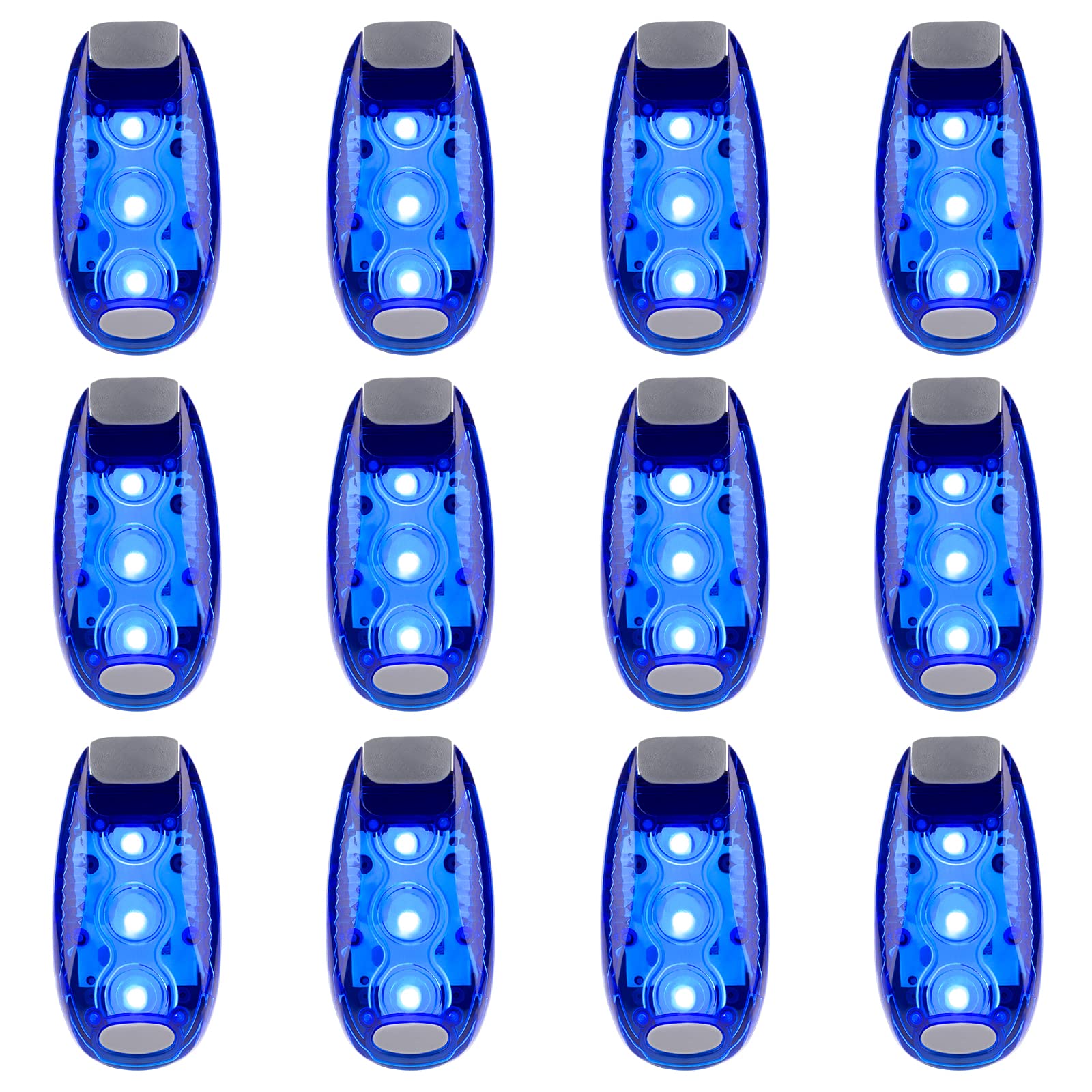 12 Pack Led Safety Light, Safety Light, High Visibility Strobe Running Lights Used for Bicycle, Walking Etc. Clip-On Running Lights Clip to Clothes Strap to Wrist, Bike Or Anywhere